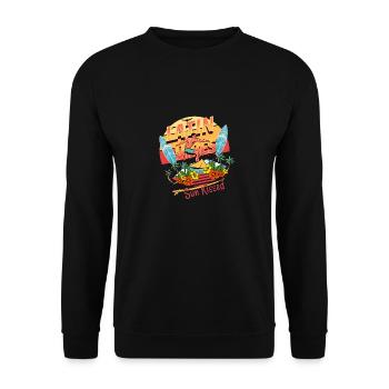 Latin Tropical Beach Summer Waves Sunny Vacation - Unisex Pullover - Schwarz - Vorne - Alina (178cm) & Michal (187cm)