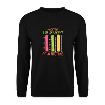 Adoption The Journey Of A Lifetime Adopted Family - Unisex Sweatshirt - black - Front - Alina (178cm) & Michal (187cm)