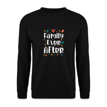 Family Ever After Adoption Adopt Family - Unisex Sweatshirt - black - Front - Alina (178cm) & Michal (187cm)