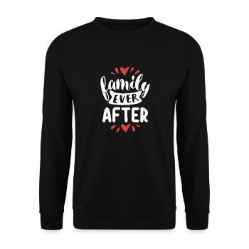 Family Ever After Adopt Family Adoption - Unisex Sweatshirt - black - Front - Alina (178cm) & Michal (187cm)