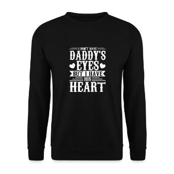 I Don't Have Daddy's Eyes #Adoption Day Family Ad - Unisex Sweatshirt - black - Front - Alina (178cm) & Michal (187cm)