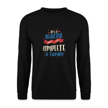 It's A Beautiful Day To Complete A Family Adoption - Unisex Sweatshirt - black - Front - Alina (178cm) & Michal (187cm)