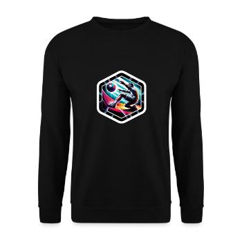 Gaga Ball Dodgeball Hexagone Pit Sport Jeu d’équipe - Sweat-shirt Unisexe - noir - Devant - Alina (178cm) & Michal (187cm)