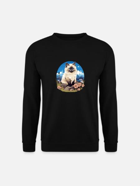 Birman Cat Birma Katze - Unisex Pullover - Schwarz