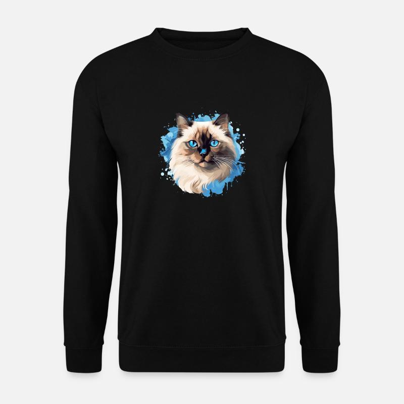 Birman Cat Birma Katze - Unisex Pullover - Schwarz