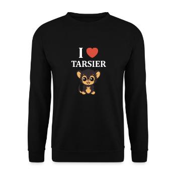 Humour tarsier - Sweat-shirt Unisexe - noir - Devant - Alina (178cm) & Michal (187cm)