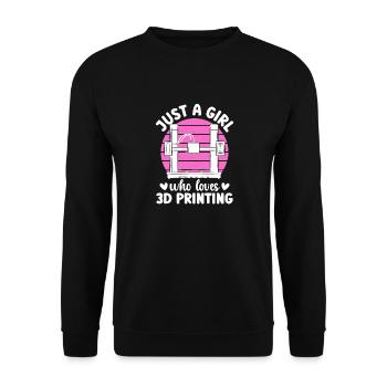 3D Drucker 3D Druck - Unisex Pullover - Schwarz - Vorne - Alina (178cm) & Michal (187cm)