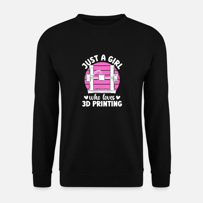3D Drucker 3D Druck - Unisex Pullover - Schwarz