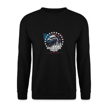 USA Elections 2024 Bald Eagle Vote For Freedom - Unisex Sweatshirt - black - Front - Alina (178cm) & Michal (187cm)