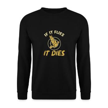 Taubenjäger Taubenjagd Tauben - Unisex Pullover - Schwarz - Vorne - Alina (178cm) & Michal (187cm)