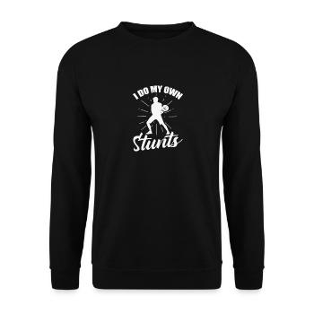 Je fais mes propres cascades de padel de tennis - Sweat-shirt Unisexe - noir - Devant - Alina (178cm) & Michal (187cm)