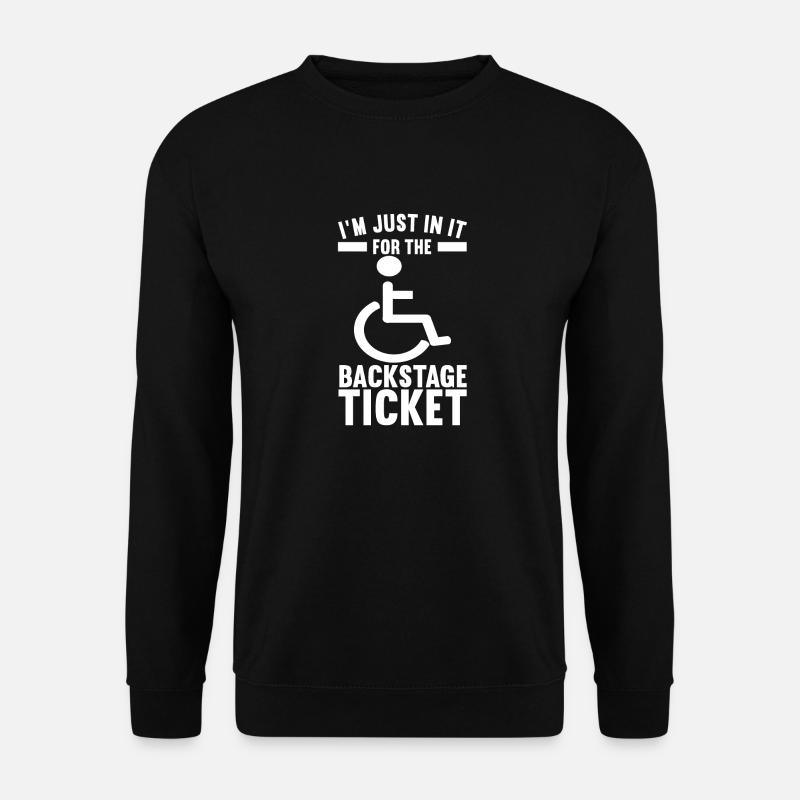 Rollstuhlfahrer Rollstuhl - Unisex Pullover - Schwarz