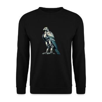 Falcon Robot, Robofalcon, Robot Falcon - Unisex Sweatshirt - black - Front - Alina (178cm) & Michal (187cm)