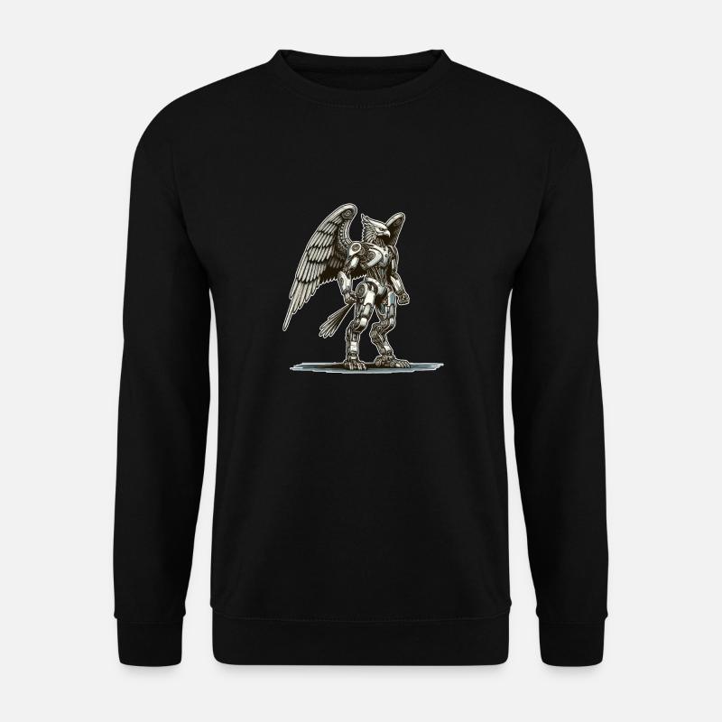 Adler Roboter - Unisex Pullover - Schwarz