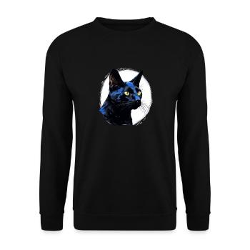 Chat de Bombay Bombay Katze - Sweat-shirt Unisexe - noir - Devant - Alina (178cm) & Michal (187cm)