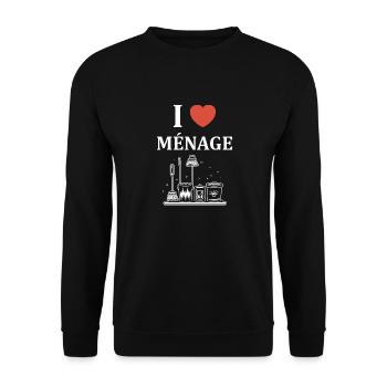 Humou ménage - Sweat-shirt Unisexe - noir - Devant - Alina (178cm) & Michal (187cm)