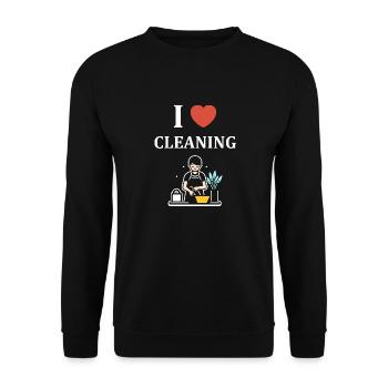 Humour faire le ménage - Sweat-shirt Unisexe - noir - Devant - Alina (178cm) & Michal (187cm)