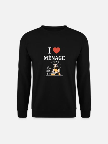 Humour faire le ménage - Sweat-shirt Unisexe - noir