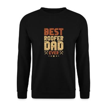 Couvreur, papa, couvreur, ouvrier du bâtiment, conception - Sweat-shirt Unisexe - noir - Devant - Alina (178cm) & Michal (187cm)