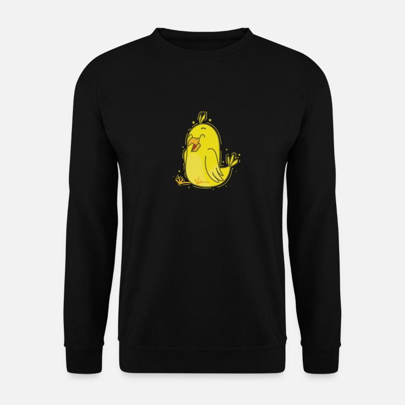 lustiger gelber Kanarienvogel - Unisex Pullover - Schwarz