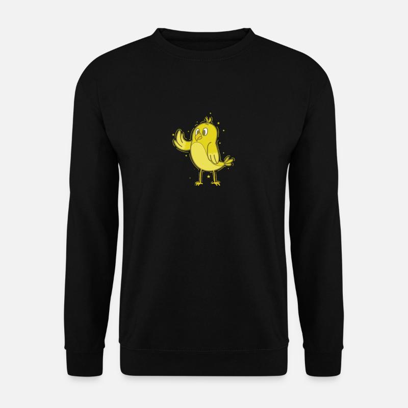 Kanarienvogel winkt - Unisex Pullover - Schwarz