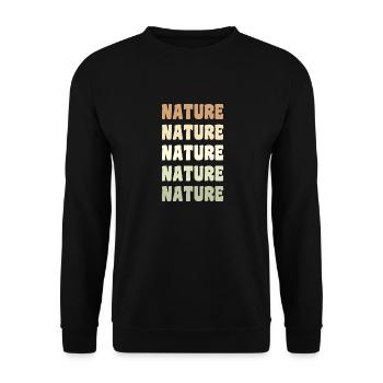 Love The Outdoors Nature Conservation Men Women - Unisex Sweatshirt - black - Front - Alina (178cm) & Michal (187cm)