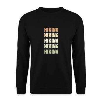 Love The Outdoors Hiking Conservation Men Women - Unisex Sweatshirt - black - Front - Alina (178cm) & Michal (187cm)