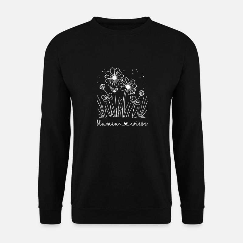 blumen🤍wiese - Unisex Pullover - Schwarz