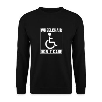 Personnes en fauteuil roulant Fauteuil roulant - Sweat-shirt Unisexe - noir - Devant - Alina (178cm) & Michal (187cm)