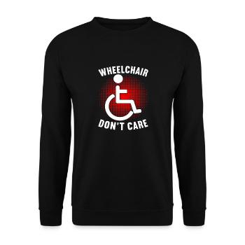 Personnes en fauteuil roulant Fauteuil roulant - Sweat-shirt Unisexe - noir - Devant - Alina (178cm) & Michal (187cm)