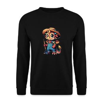Fermier de dragon, constructeur de cerfs-volants, dragon fermier - Sweat-shirt Unisexe - noir - Devant - Alina (178cm) & Michal (187cm)