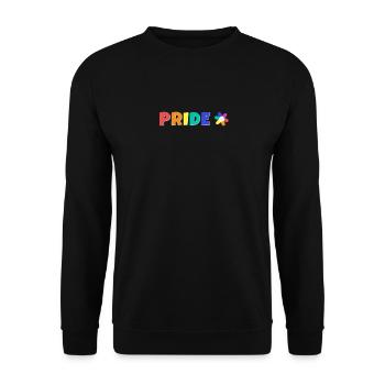 Mignon mois de la fierté fleur dessin animé Style célébration - Sweat-shirt Unisexe - noir - Devant - Alina (178cm) & Michal (187cm)