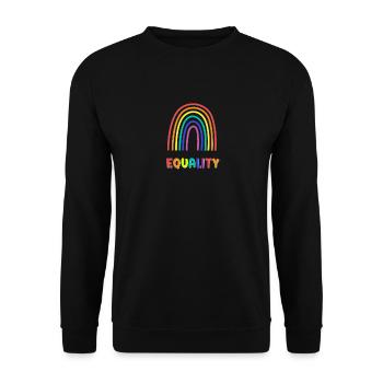 Cute Rainbow Pride Month Equality Celebration - Unisex Sweatshirt - black - Front - Alina (178cm) & Michal (187cm)