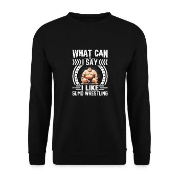 Que puis-je dire que j’aime la lutte de sumo - Sweat-shirt Unisexe - noir - Devant - Alina (178cm) & Michal (187cm)