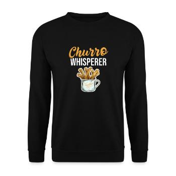 Churro whisperer churros mexican pastry lover - Unisex Sweatshirt - black - Front - Alina (178cm) & Michal (187cm)
