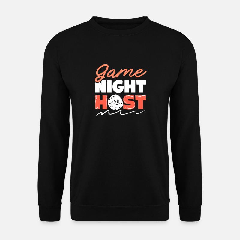 Trivia-Abend Moderator Brettspielabend Gastgeber Trivia - Unisex Pullover - Schwarz