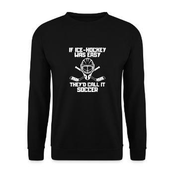 Ice Hockey Player Hockey Fan Ice Hockey Team - Unisex Sweatshirt - black - Front - Alina (178cm) & Michal (187cm)