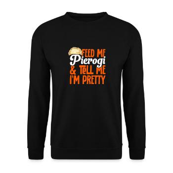 Pierogi polonais - Sweat-shirt Unisexe - noir - Devant - Alina (178cm) & Michal (187cm)