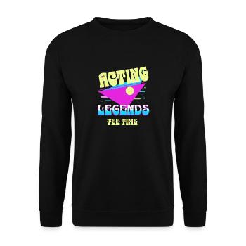 Movies Films TV Retro Vintage Cinema Stage Acting - Unisex Pullover - Schwarz - Vorne - Alina (178cm) & Michal (187cm)