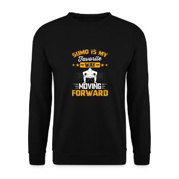 Sumo is my favorite way moving forward - Unisex Sweatshirt - black - Front - Alina (178cm) & Michal (187cm)