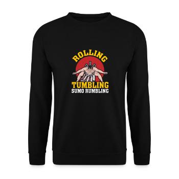 Rolling Tumbling Sumo Rumbling - Unisex Sweatshirt - black - Front - Alina (178cm) & Michal (187cm)