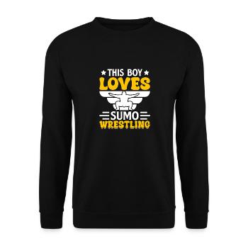 Ce garçon aime la lutte de sumo - Sweat-shirt Unisexe - noir - Devant - Alina (178cm) & Michal (187cm)