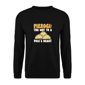 Pierogi polonais - Sweat-shirt Unisexe - noir - Devant - Alina (178cm) & Michal (187cm)