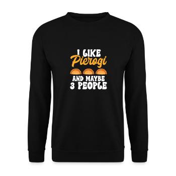 Pierogi polonais - Sweat-shirt Unisexe - noir - Devant - Alina (178cm) & Michal (187cm)