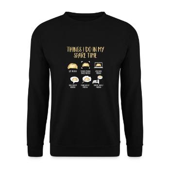 Pierogi polonais - Sweat-shirt Unisexe - noir - Devant - Alina (178cm) & Michal (187cm)