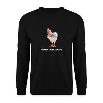 Funny Chicken Rooster For Poultry Keepers And - Unisex Sweatshirt - black - Front - Alina (178cm) & Michal (187cm)