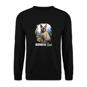 Chat birman Birmanie Katze - Sweat-shirt Unisexe - noir - Devant - Alina (178cm) & Michal (187cm)