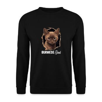 Chat birman Birmanie Katze - Sweat-shirt Unisexe - noir - Devant - Alina (178cm) & Michal (187cm)