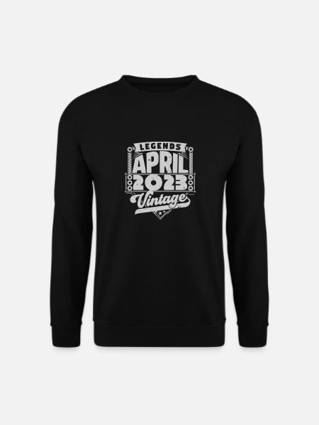 Cadeau Vintage Anniversaire avril 2023, avril 2023 - Sweat-shirt Unisexe - noir