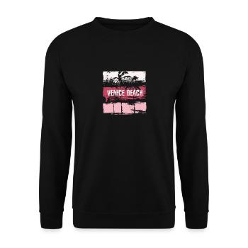 Venice Beach Californie Souvenir de vacances - Sweat-shirt Unisexe - noir - Devant - Alina (178cm) & Michal (187cm)